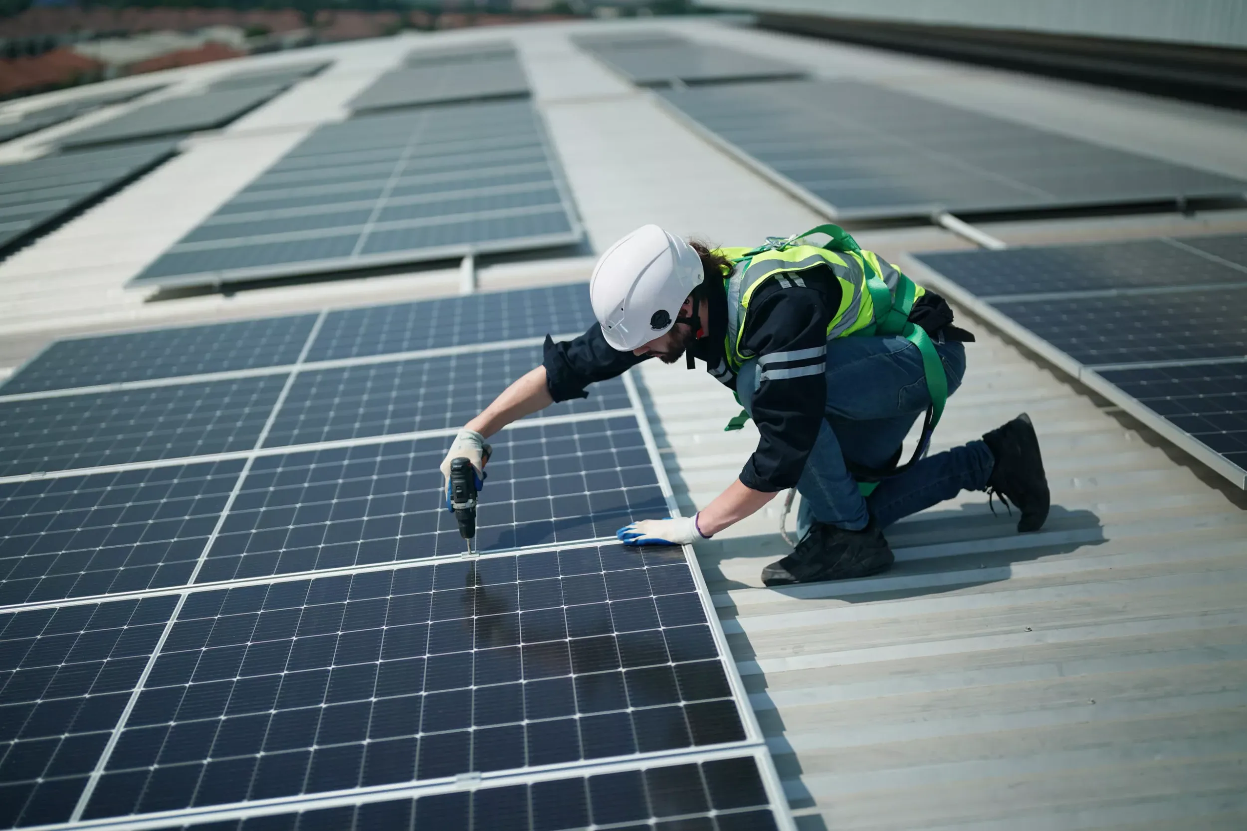 Commercial PV Solar panels installed by CladForce